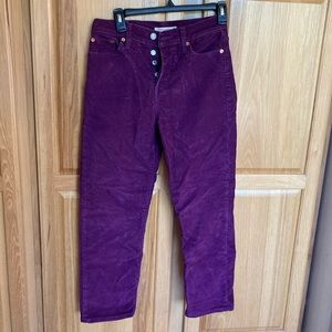 Levi’s Purple Corduroy Straight Pants